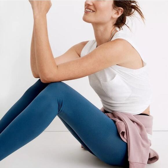 Madewell MWL Form High-Rise 25" Blue Leggings Medium - Picture 6 of 14